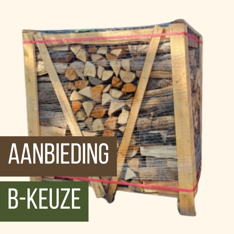 Tussen mix haardhout kopen B-keus | elzen, essen & eiken | Haardhout Heusden