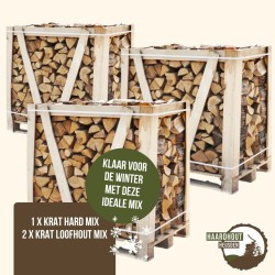 Ideale Mix – Hard Mix + Loofhout Mix Kratten | Haardhout Heusden