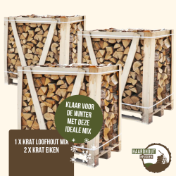 Ideale Mix – Loofhout Mix + Eiken Kratten | Haardhout Heusden